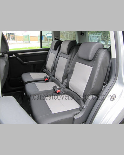 VOLKSWAGEN VW TOURAN Black & red Seat Covers 7 seats