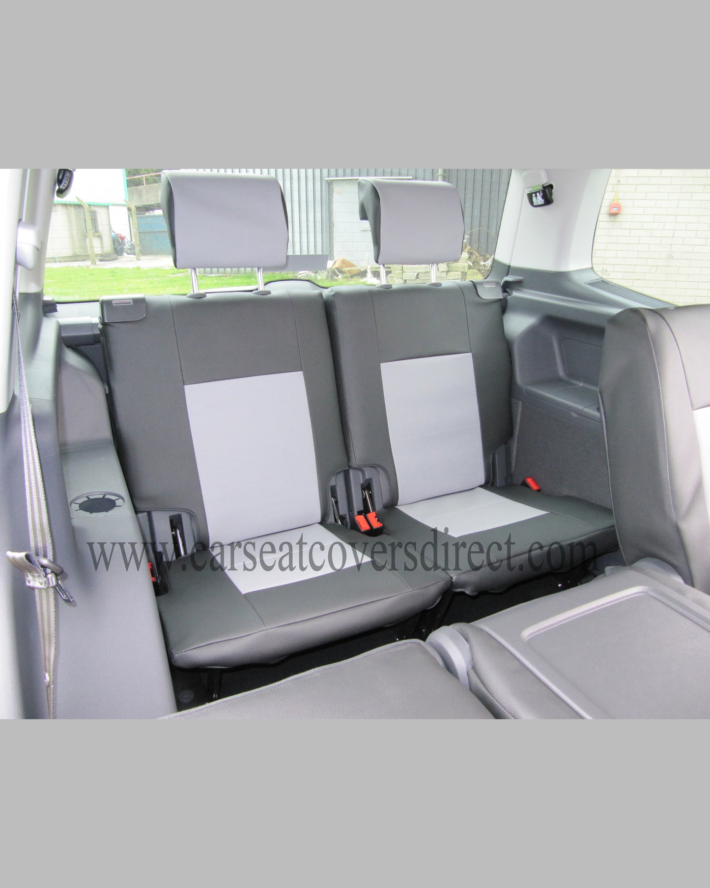 VOLKSWAGEN VW TOURAN Black & red Seat Covers 7 seats
