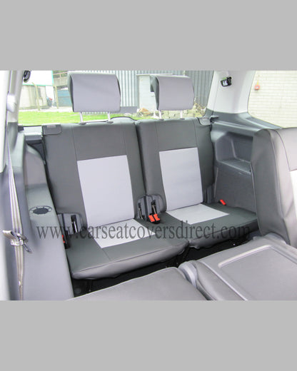 VOLKSWAGEN VW TOURAN Black & red Seat Covers 7 seats