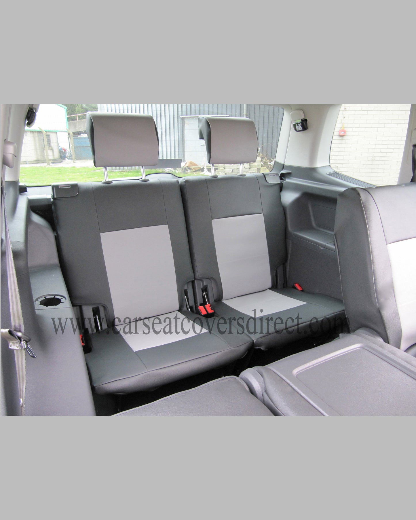 VOLKSWAGEN VW TOURAN Black & red Seat Covers 7 seats