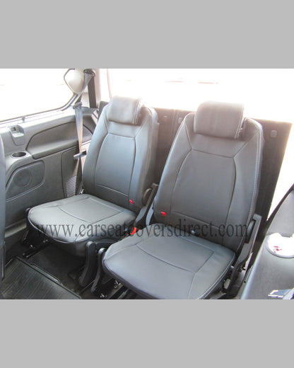 Ford Galaxy 3rd Gen Cirus Black Leatherette seat covers