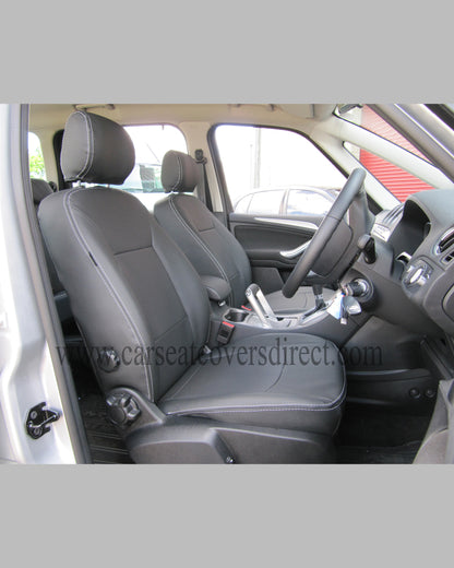 Ford Galaxy 3rd Gen Cirus Black Leatherette seat covers