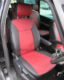 Ford Galaxy 3rd Gen Black & Red Leatherette Seat Covers