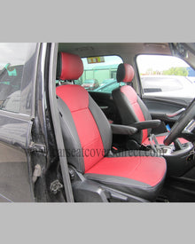 Ford Galaxy 3rd Gen Black & Red Leatherette Seat Covers