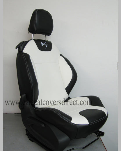 Citroen DS3 Seat Covers - Black & White with Logos 2009 - 2016