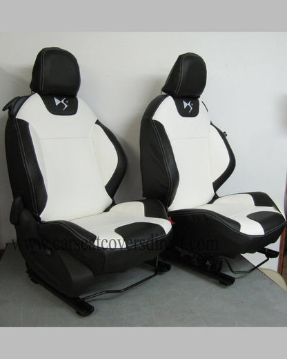 Citroen DS3 Seat Covers - Black & White with Logos 2009 - 2016