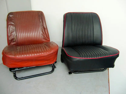 Ford ANGLIA FRONT Seat RETRIM. This is the before and after Photos. Please Ask For More Details.