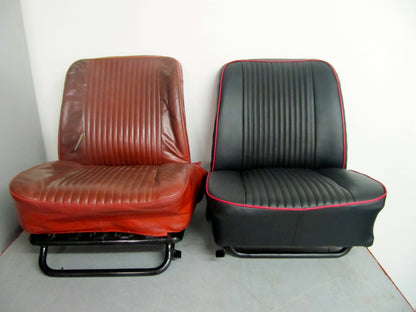 Ford ANGLIA FRONT Seat RETRIM. This is the before and after Photos. Please Ask For More Details.