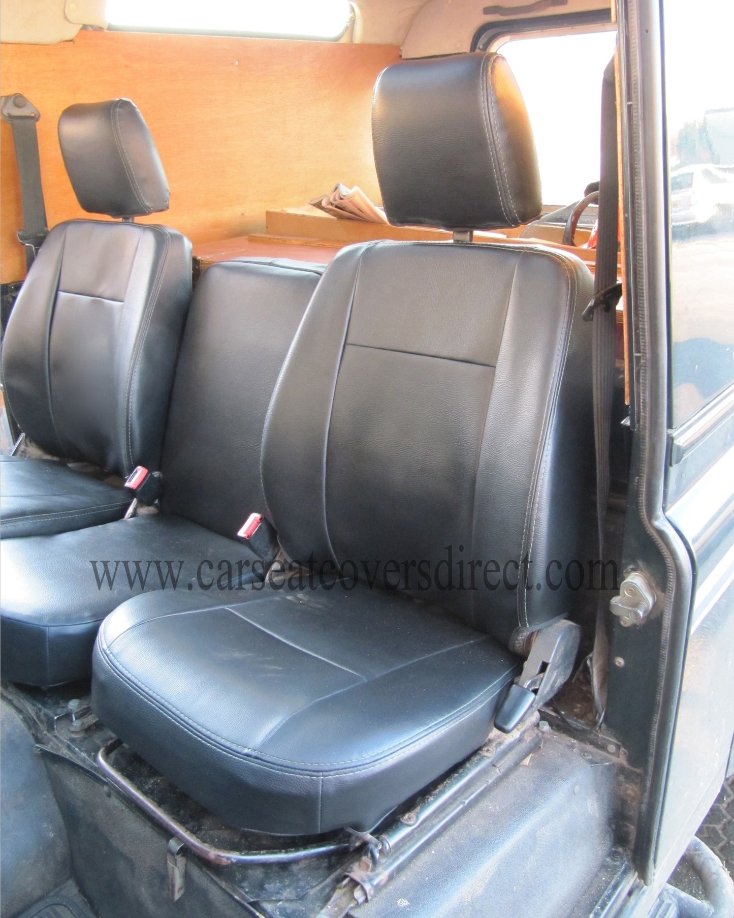 Land Rover Defender Black leatherette seat covers