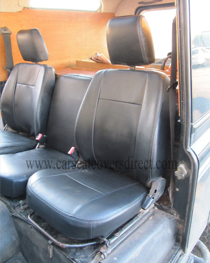 Land Rover Defender Black leatherette seat covers