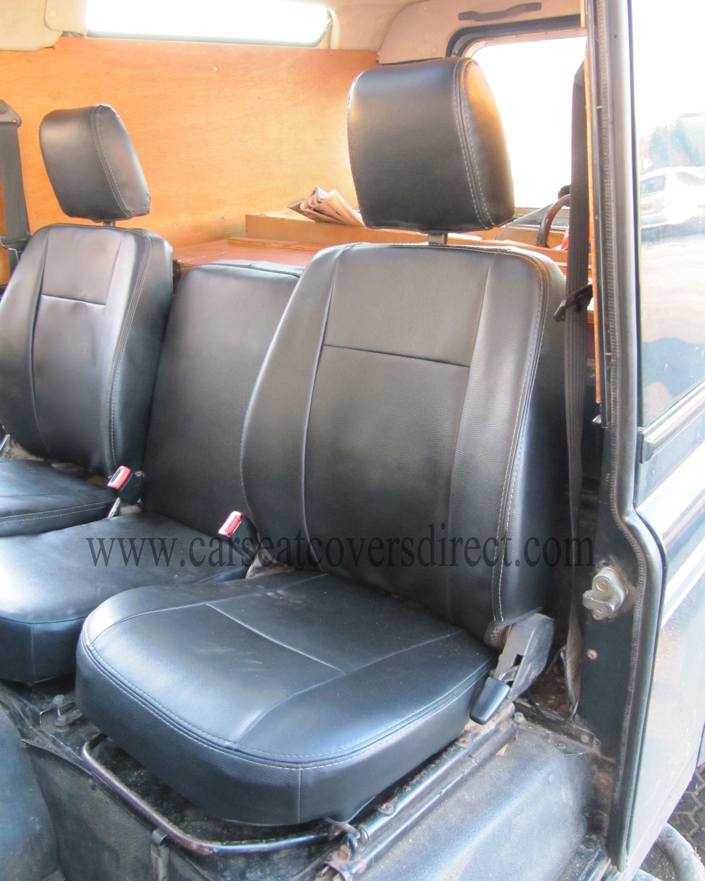Land Rover Defender Black leatherette seat covers