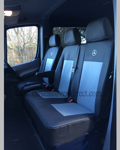 Mercedes Sprinter 2ND GEN Black & Grey Seat Covers