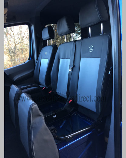 Mercedes Sprinter 2ND GEN Black & Grey Seat Covers