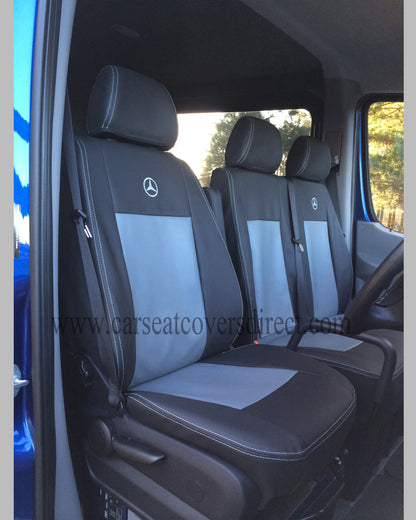 Mercedes Sprinter 2ND GEN Black & Grey Seat Covers