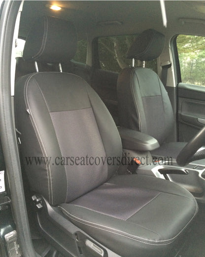 Ford Kuga Seat Covers - Black with Cloth Centres (1st Gen 2008 - 2012)