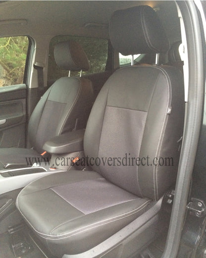 Ford Kuga Seat Covers - Black with Cloth Centres (1st Gen 2008 - 2012)