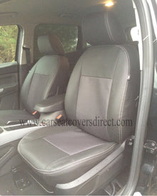 Ford Kuga Seat Covers - Black with Cloth Centres (1st Gen 2008 - 2012)