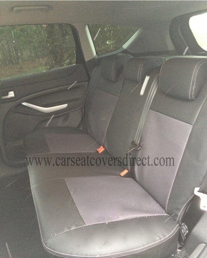 Ford Kuga Seat Covers - Black with Cloth Centres (1st Gen 2008 - 2012)