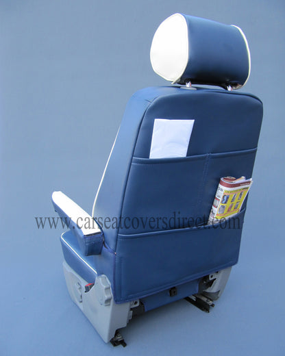 Volkswagen Transporter T6 Blue With White Piping Captain Seats