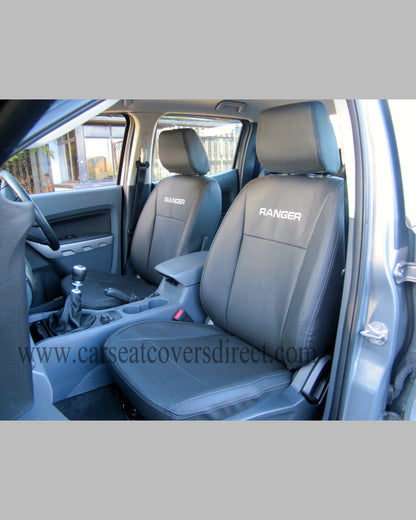 Ford Ranger black seat covers with logos