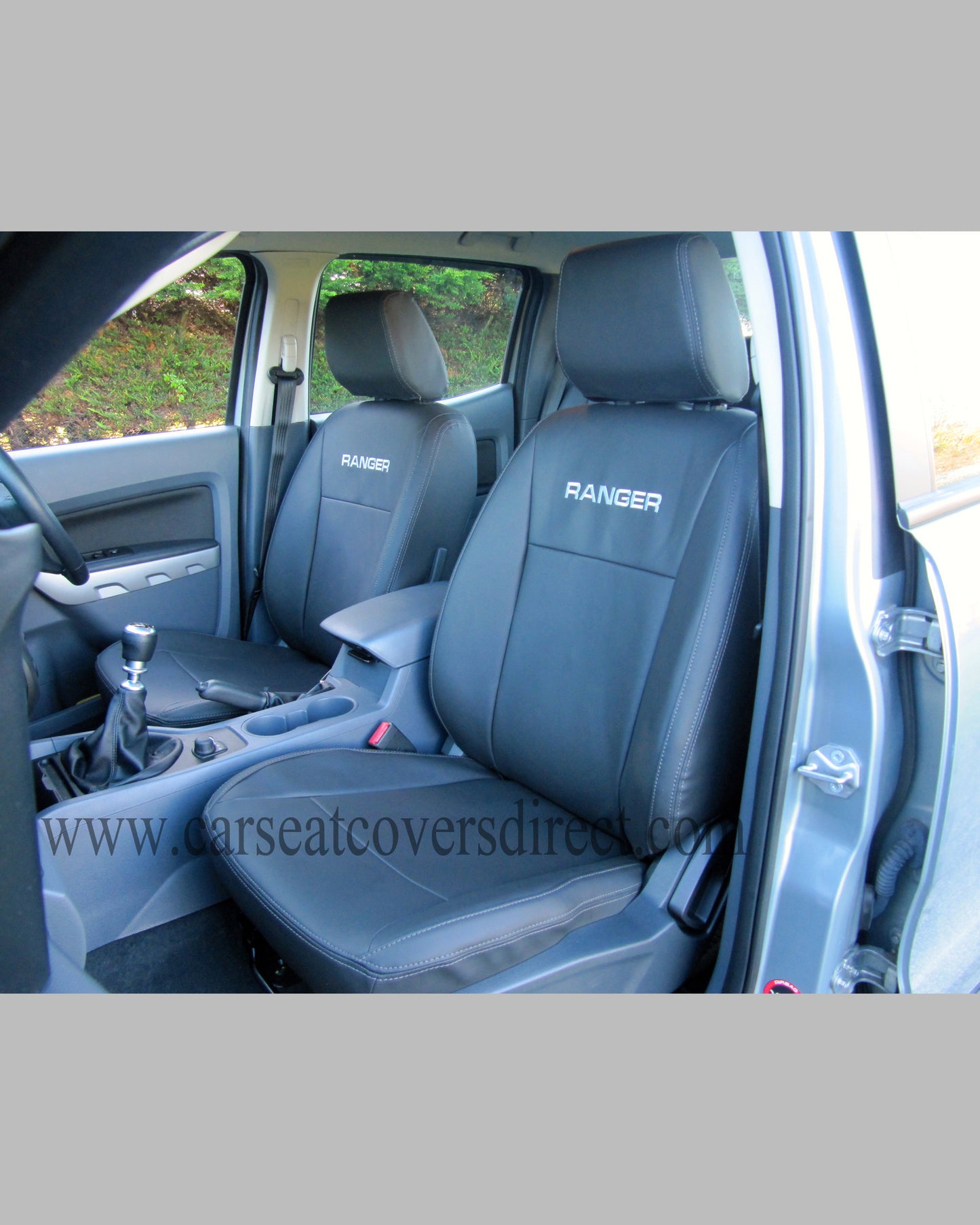 Ford Ranger black seat covers with logos