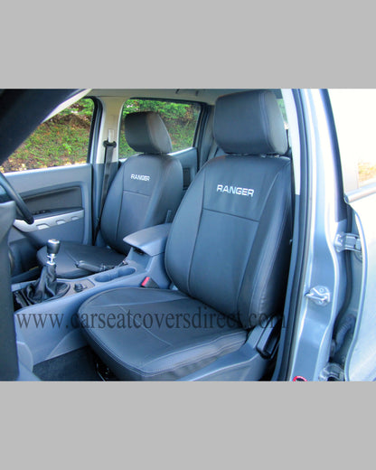 Ford Ranger black seat covers with logos