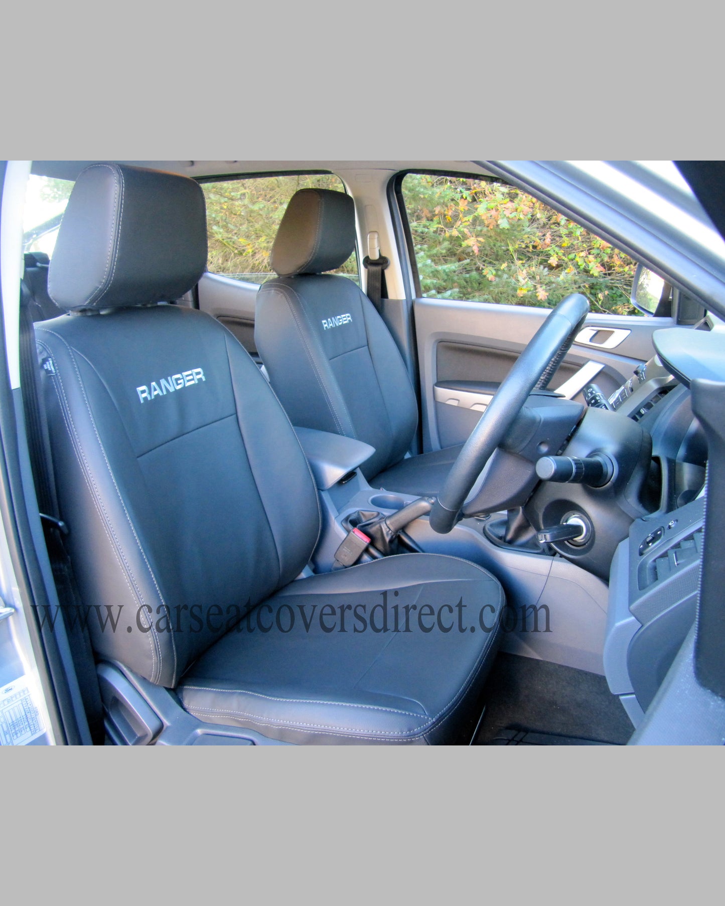 Ford Ranger black seat covers with logos
