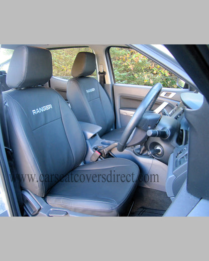 Ford Ranger black seat covers with logos