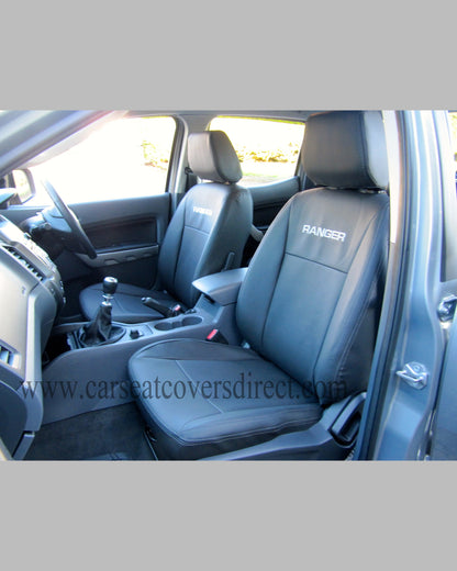 Ford Ranger black seat covers with logos