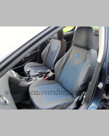 Peugeot 308 Black & Blue Seat Covers