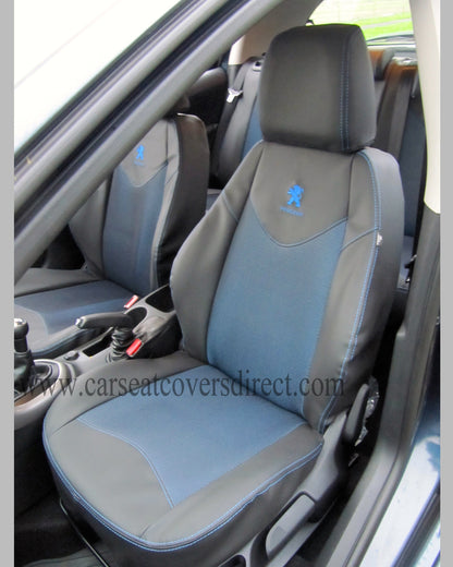 Peugeot 308 Black & Blue Seat Covers
