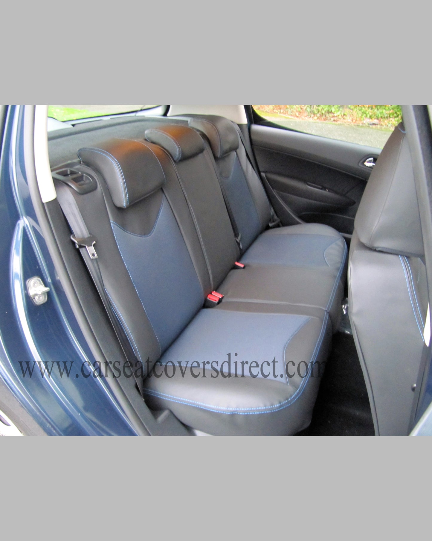 Peugeot 308 Black & Blue Seat Covers