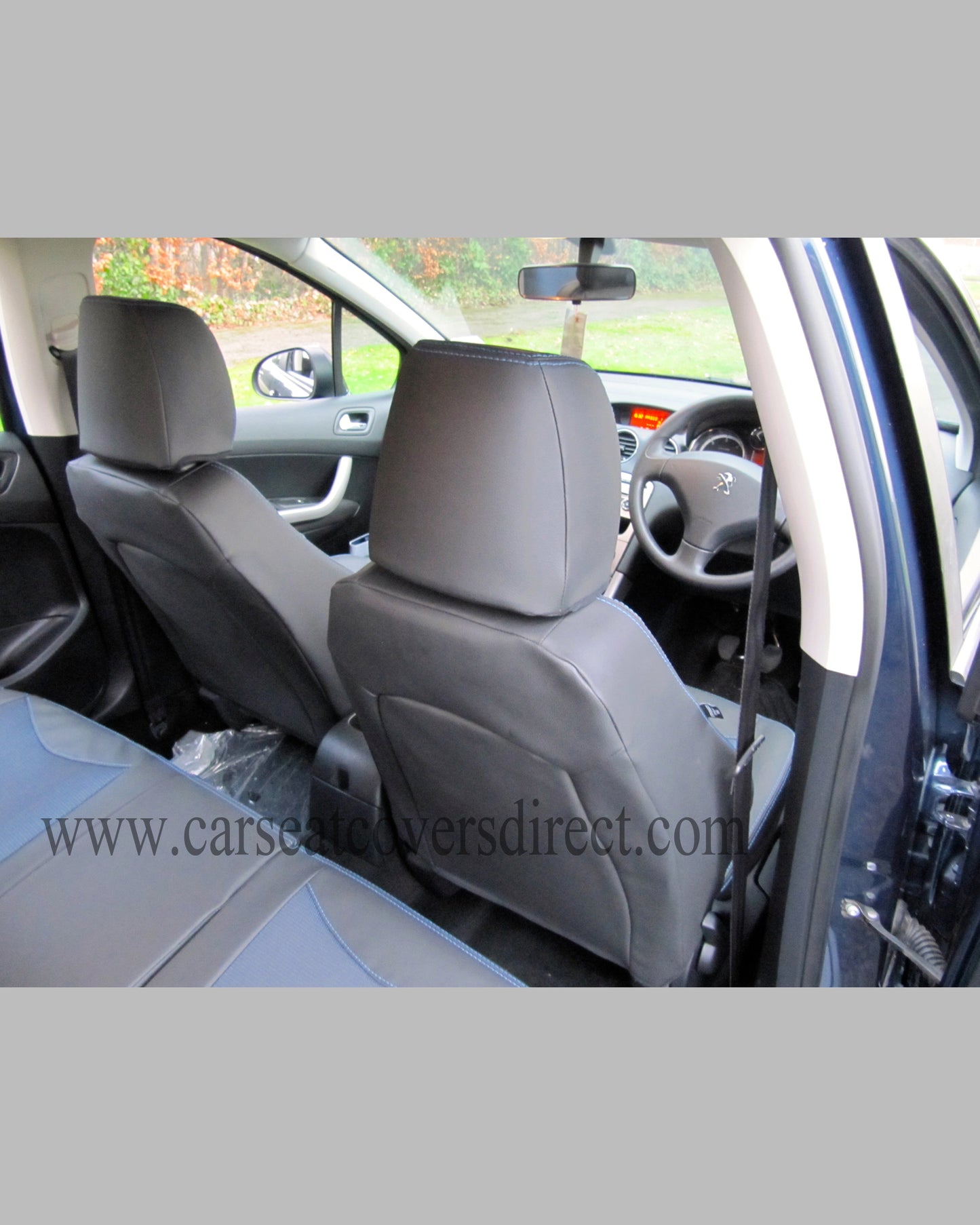 Peugeot 308 Black & Blue Seat Covers