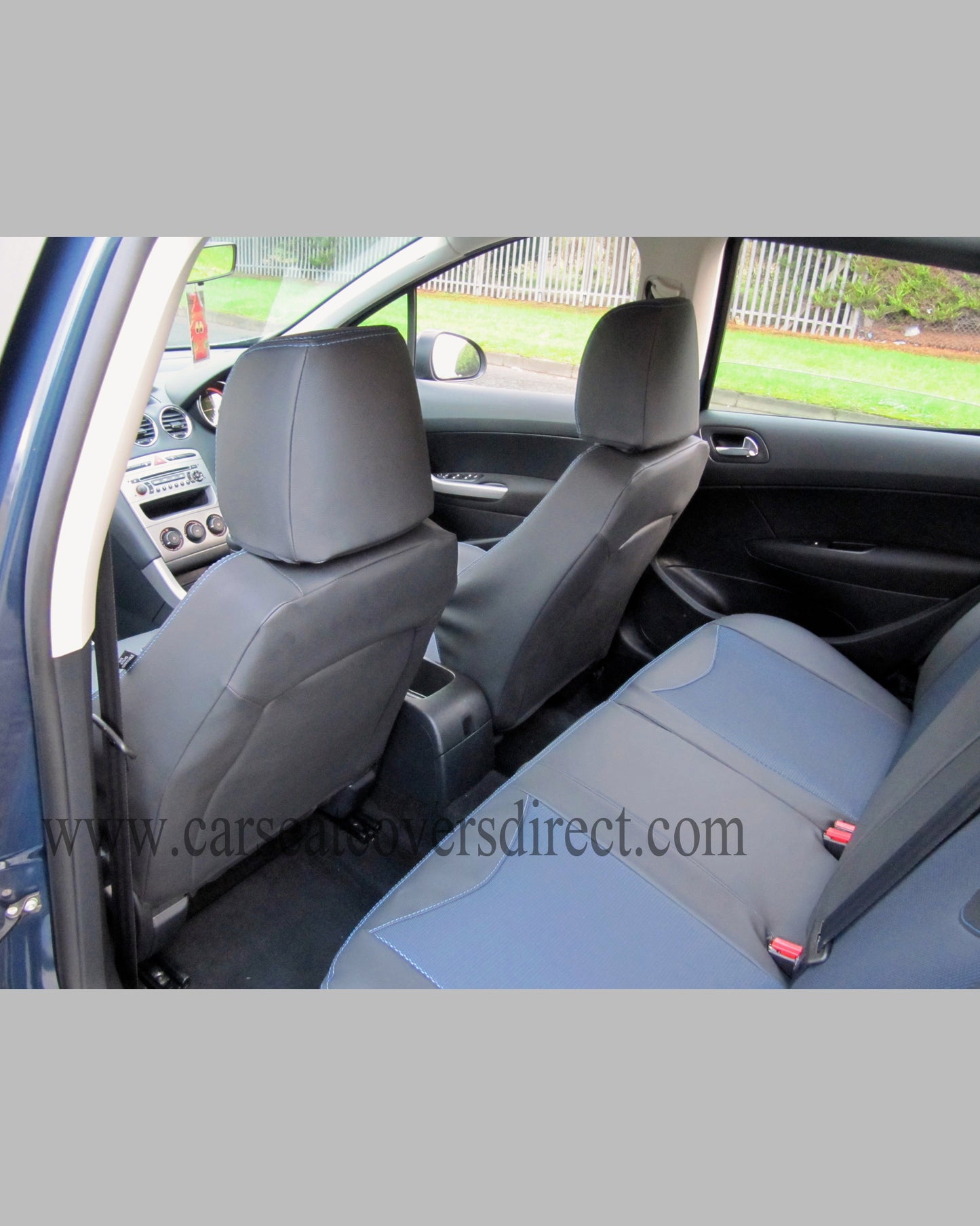 Peugeot 308 Black & Blue Seat Covers