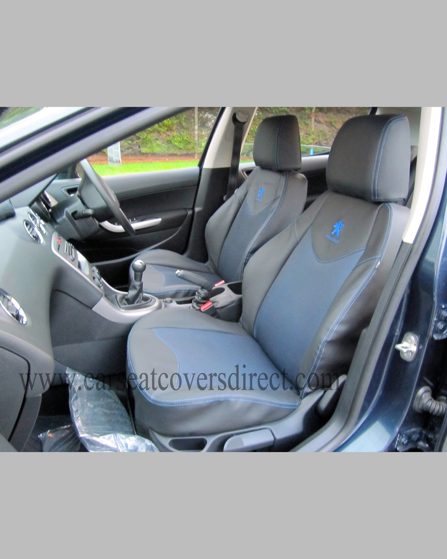 Peugeot 308 Black & Blue Seat Covers