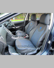 Peugeot 308 Black & Blue Seat Covers