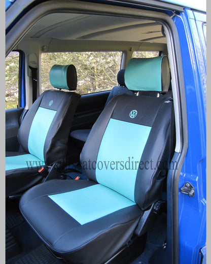 Volkswagen Transporter T4 Black & Blue Seat Covers