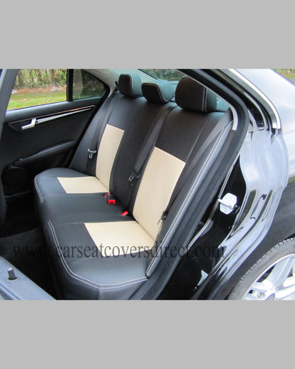 Mercedes C CLASS W204 Black & Beige seat covers
