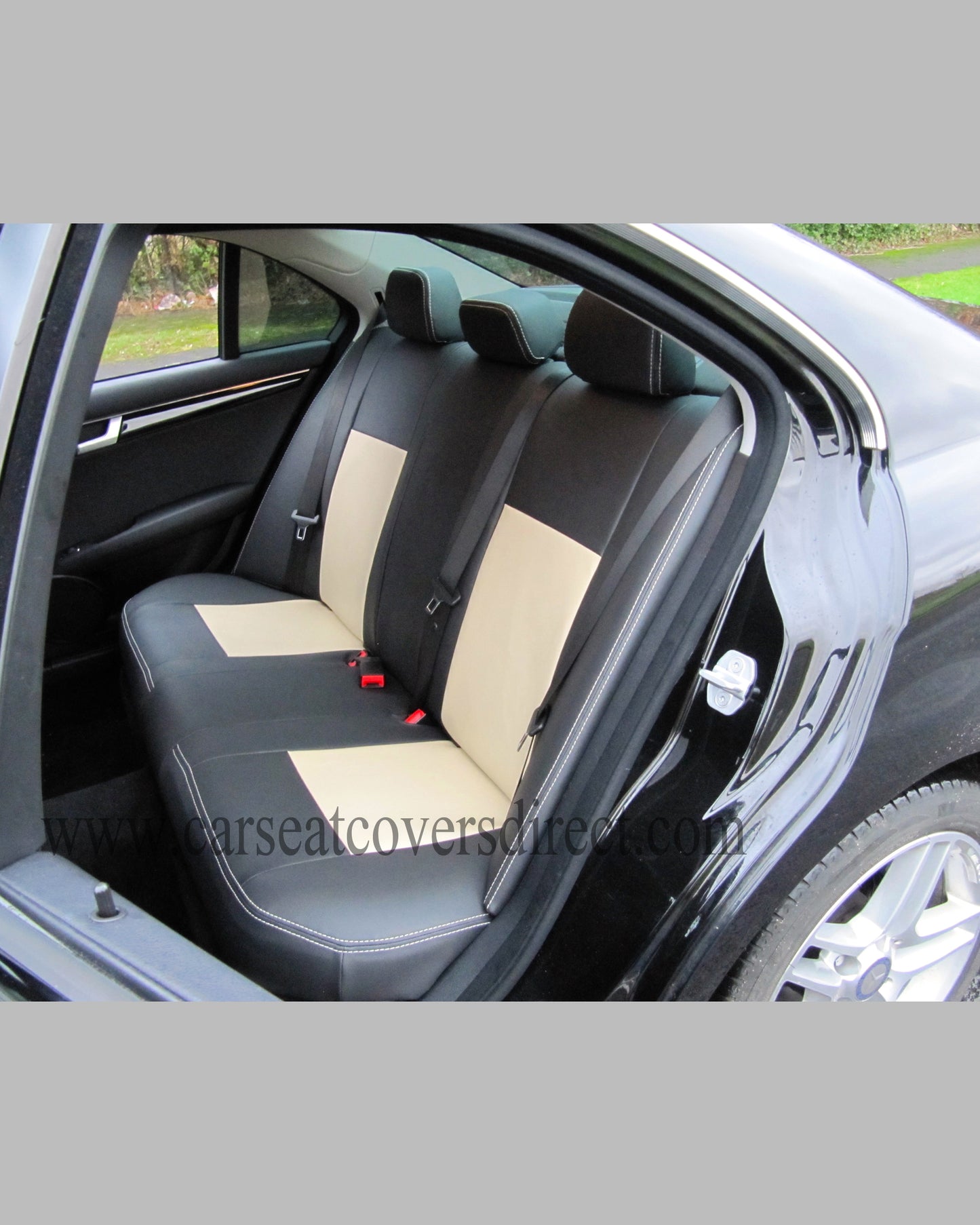Mercedes C CLASS W204 Black & Beige seat covers