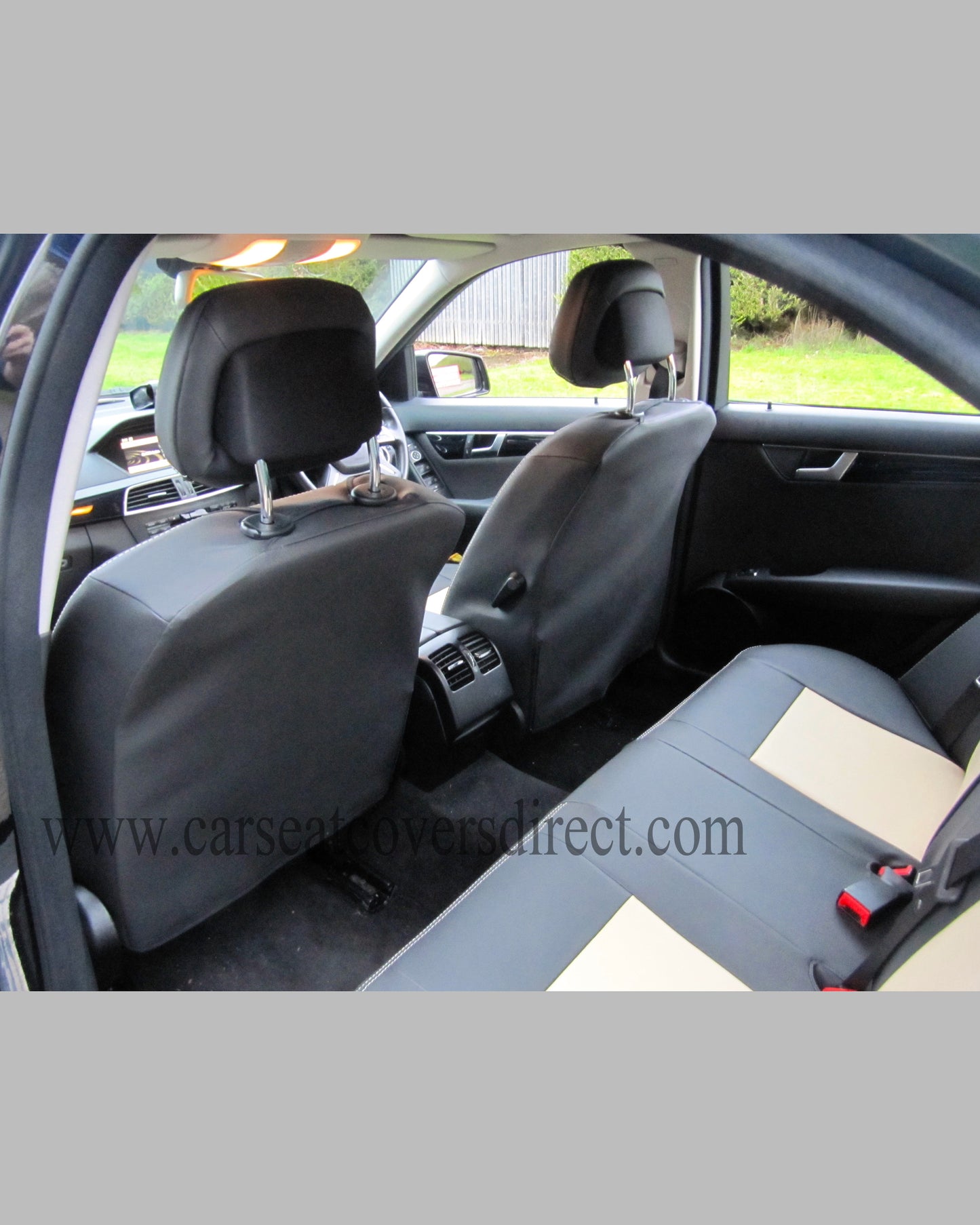 Mercedes C CLASS W204 Black & Beige seat covers