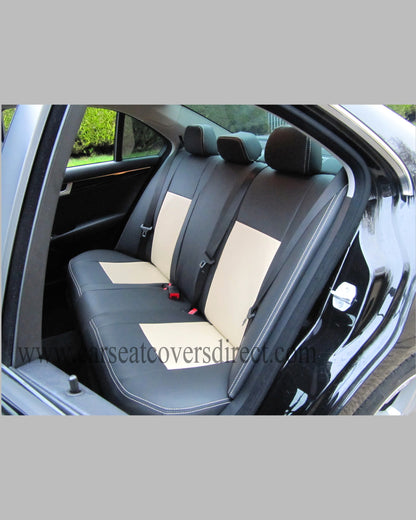 Mercedes C CLASS W204 Black & Beige seat covers