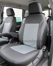 Ford Galaxy 2nd Gen Black & Grey Leatherette Seat Covers