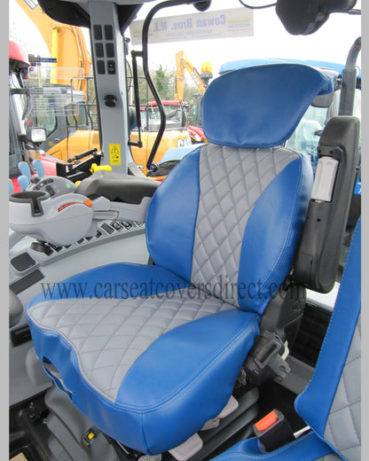 Grammer Maximo Dynamic Diamond Quilted Tailored Seat Covers for New Holland & CASE IH