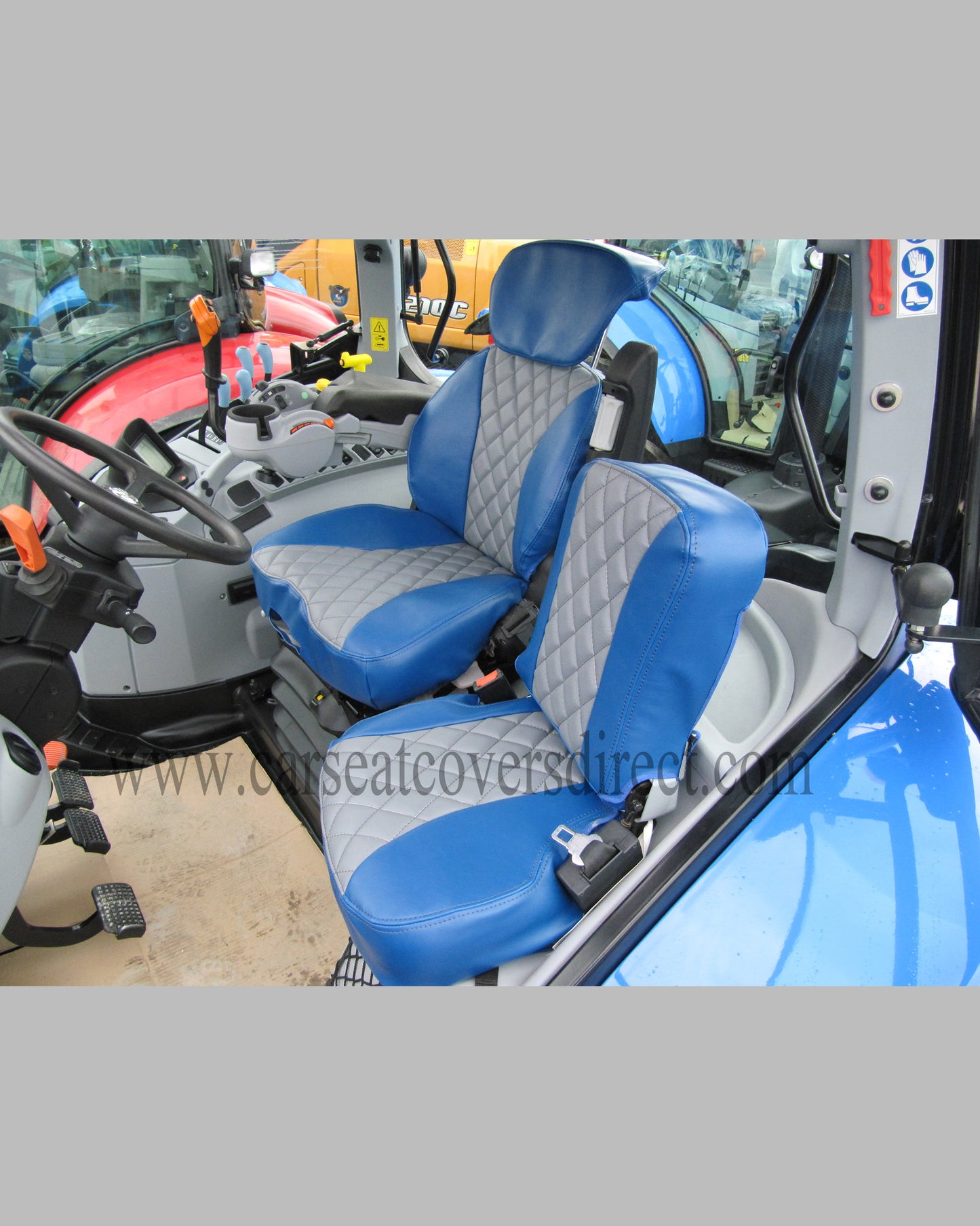 Grammer Maximo Dynamic Diamond Quilted Tailored Seat Covers for New Holland & CASE IH