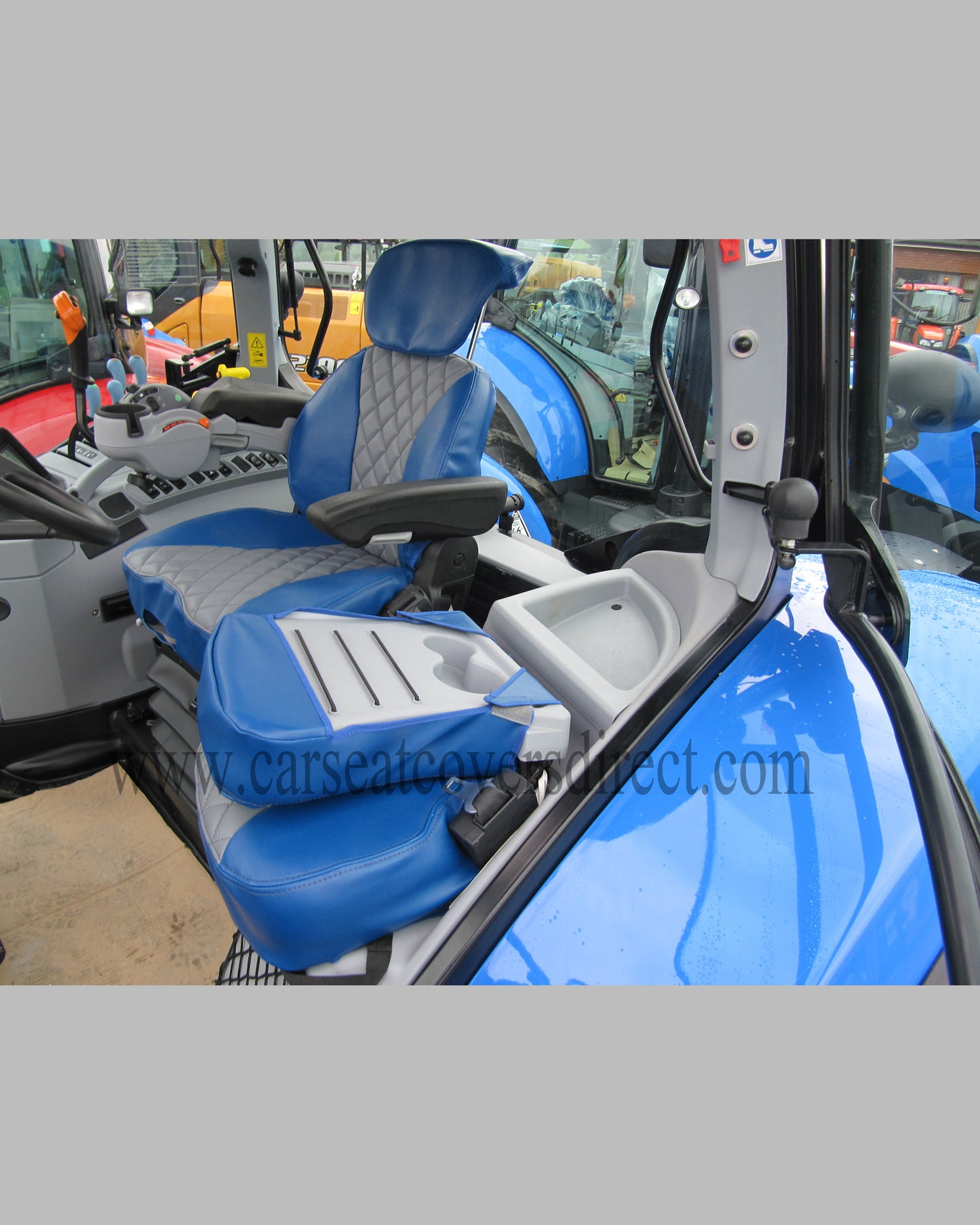 Grammer Maximo Dynamic Diamond Quilted Tailored Seat Covers for New Holland & CASE IH