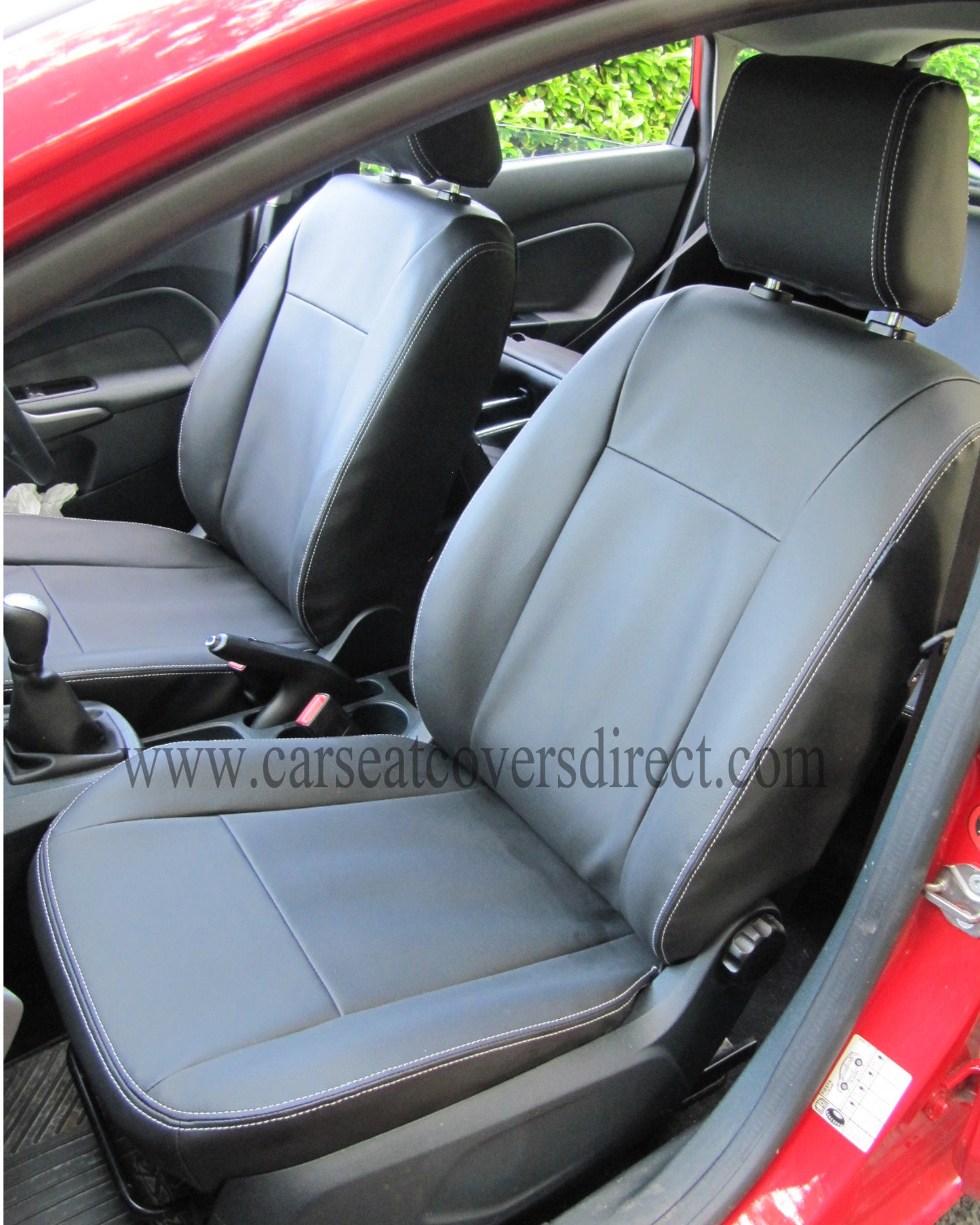 Ford Fiesta Edge 6th Gen Black Leatherette Seat Covers