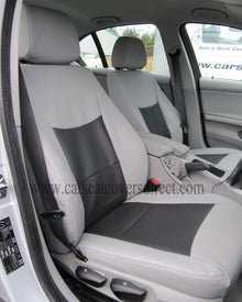 BMW 3 Series car seat covers E90 Grey And Black Leatherette
