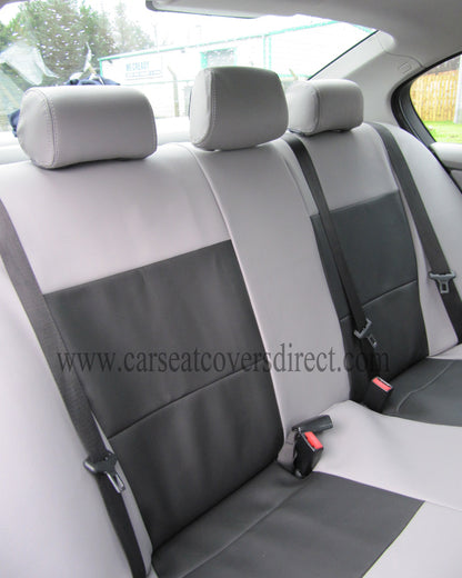 BMW 3 Series car seat covers E90 Grey And Black Leatherette