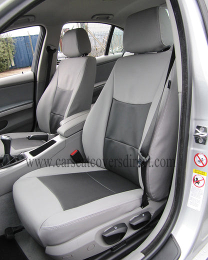 BMW 3 Series car seat covers E90 Grey And Black Leatherette