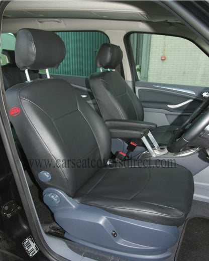 Ford Galaxy 3rd Gen Cirus Black Leatherette seat covers